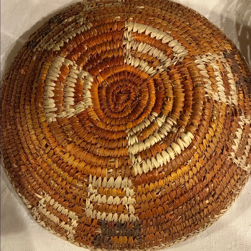 Navajo Woven Baskets ceremonial baskets Hand Woven Sumac Set/2 wedding Baskets